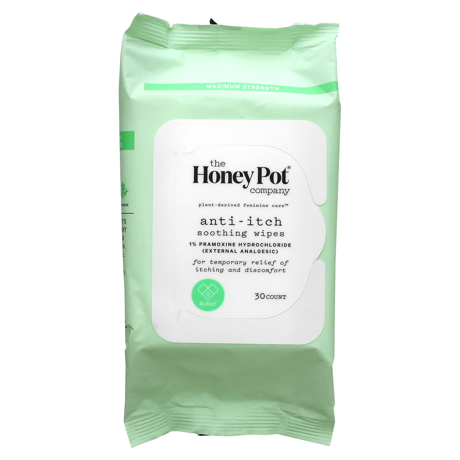 The Honey Pot Company-Anti-Itch Soothing Wipes -30 Count