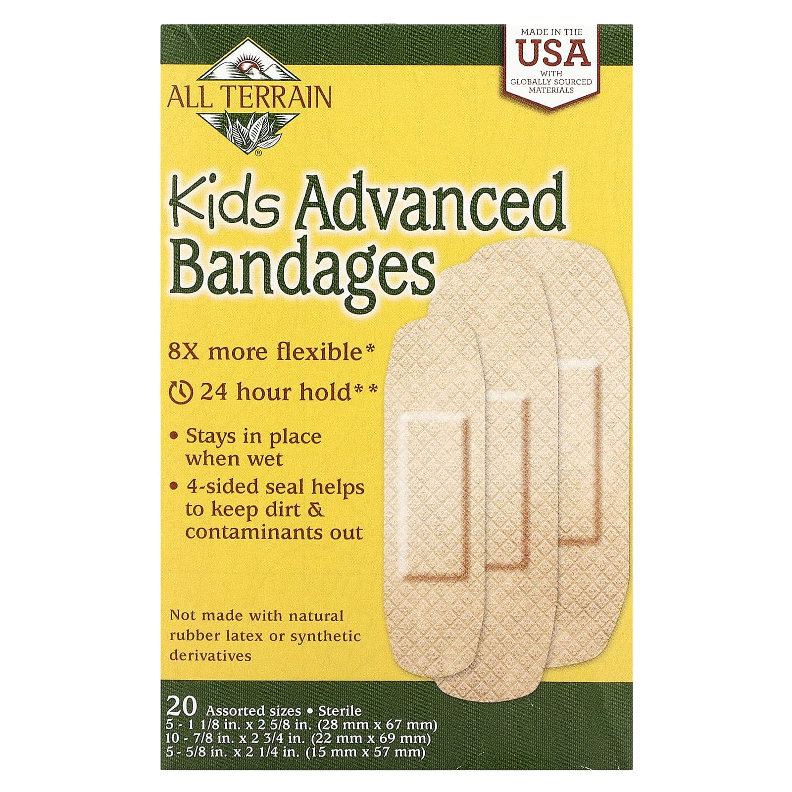 All Terrain-Kids Advanced Bandages-Assorted Sizes-20 Bandages