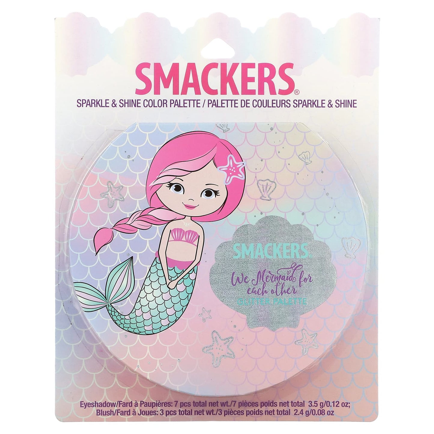 Lip Smacker, Sparkle & Shine Color Palette, We Mermaid for Each Other Glitter, 1 Palette