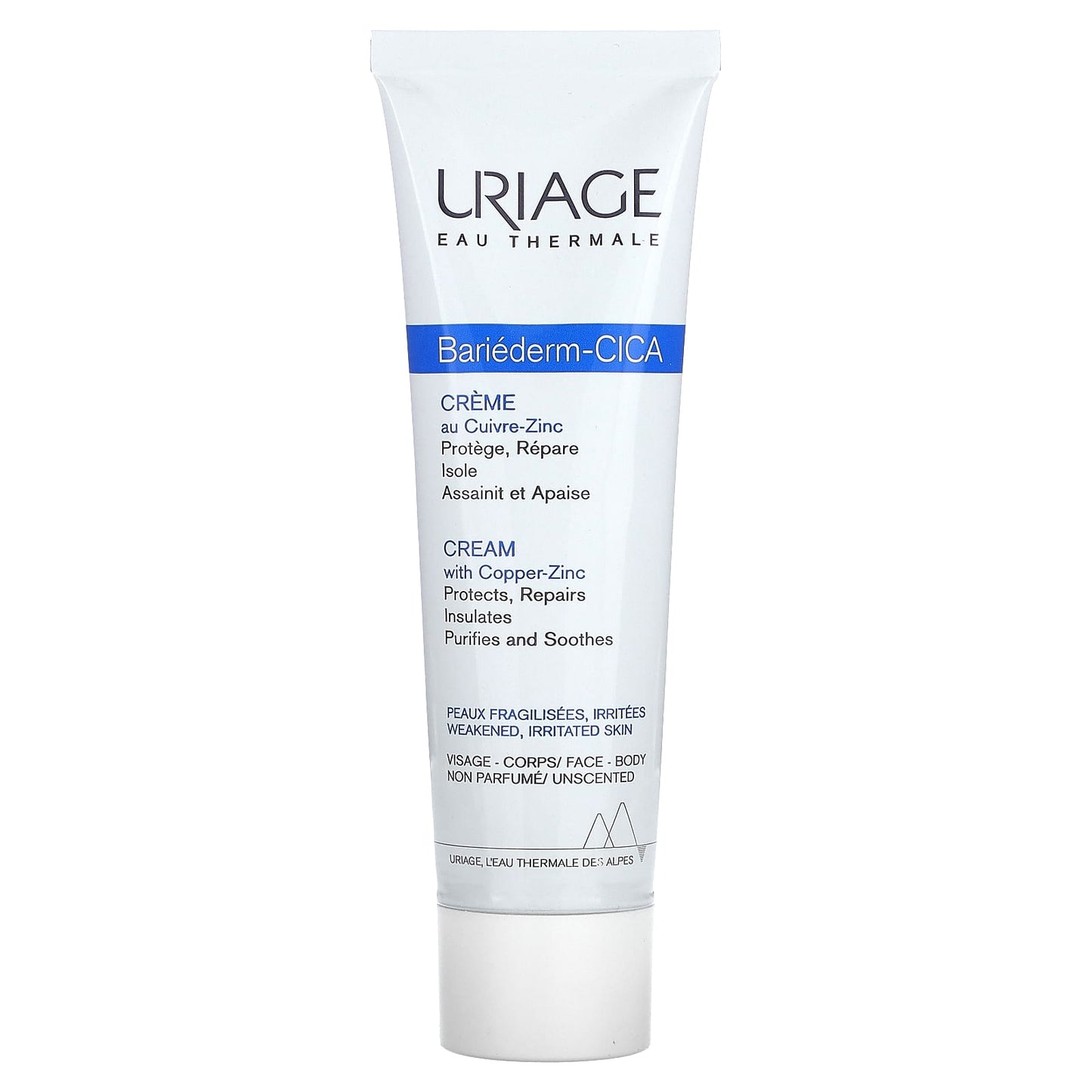 Uriage-Bariederm-Cica Cream with Copper-Zinc-Unscented-3.4 fl oz (100 ml)