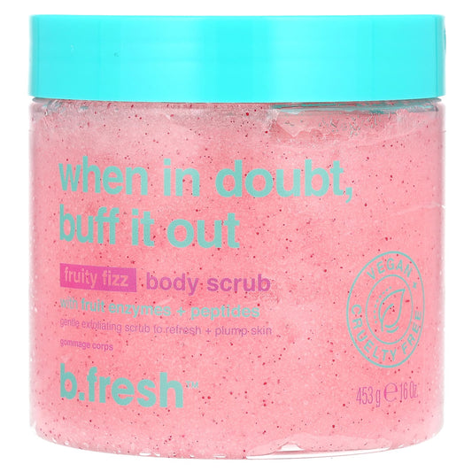 b.fresh-Body Scrub With Fruit Enzymes + Peptides-Fruity Fizz-16 oz (453 g)