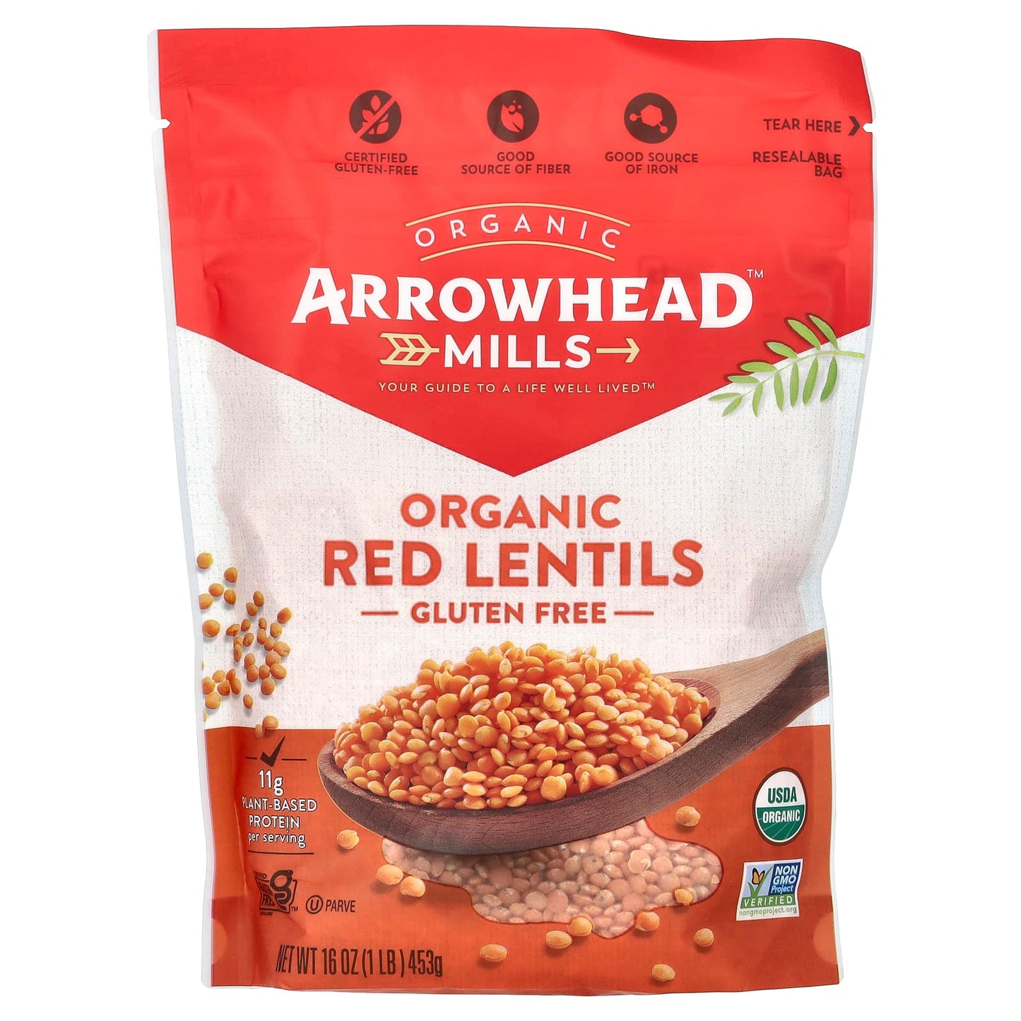 Arrowhead Mills-Organic Red Lentils-16 oz (453 g)