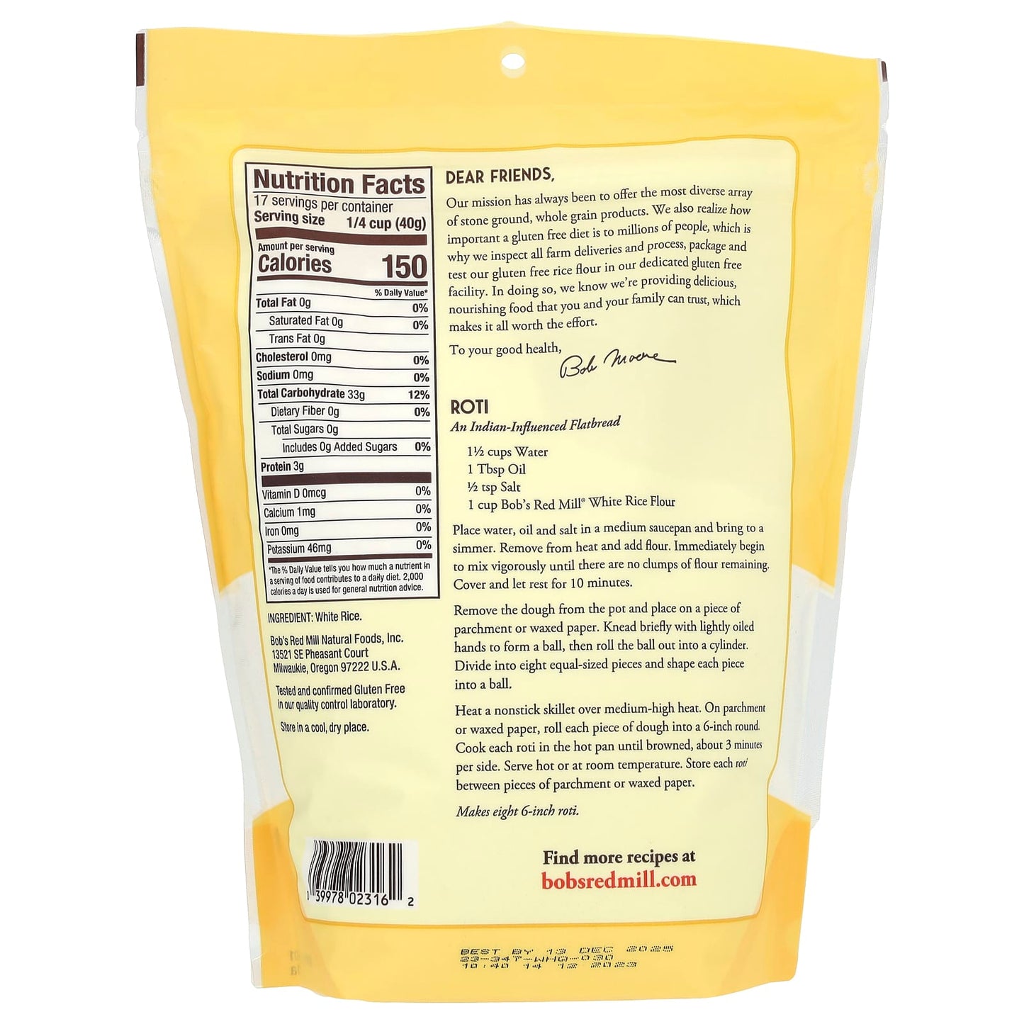 Bob's Red Mill, White Rice Flour, 24 oz (680 g)