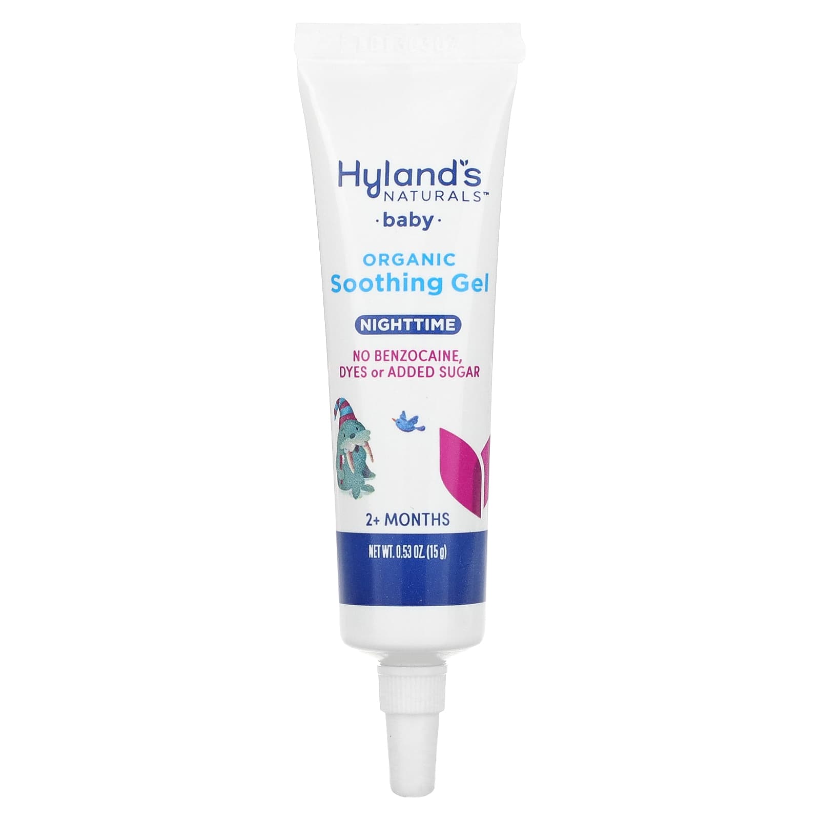 Hyland's Naturals-Baby Organic Soothing Gel-Nighttime-2+ Months-Organic Cherry-0.53 oz (15 g)