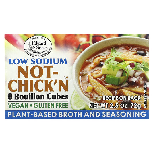 Edward & Sons-Not-Chick'n Bouillon Cubes-Low Sodium-8 Cubes