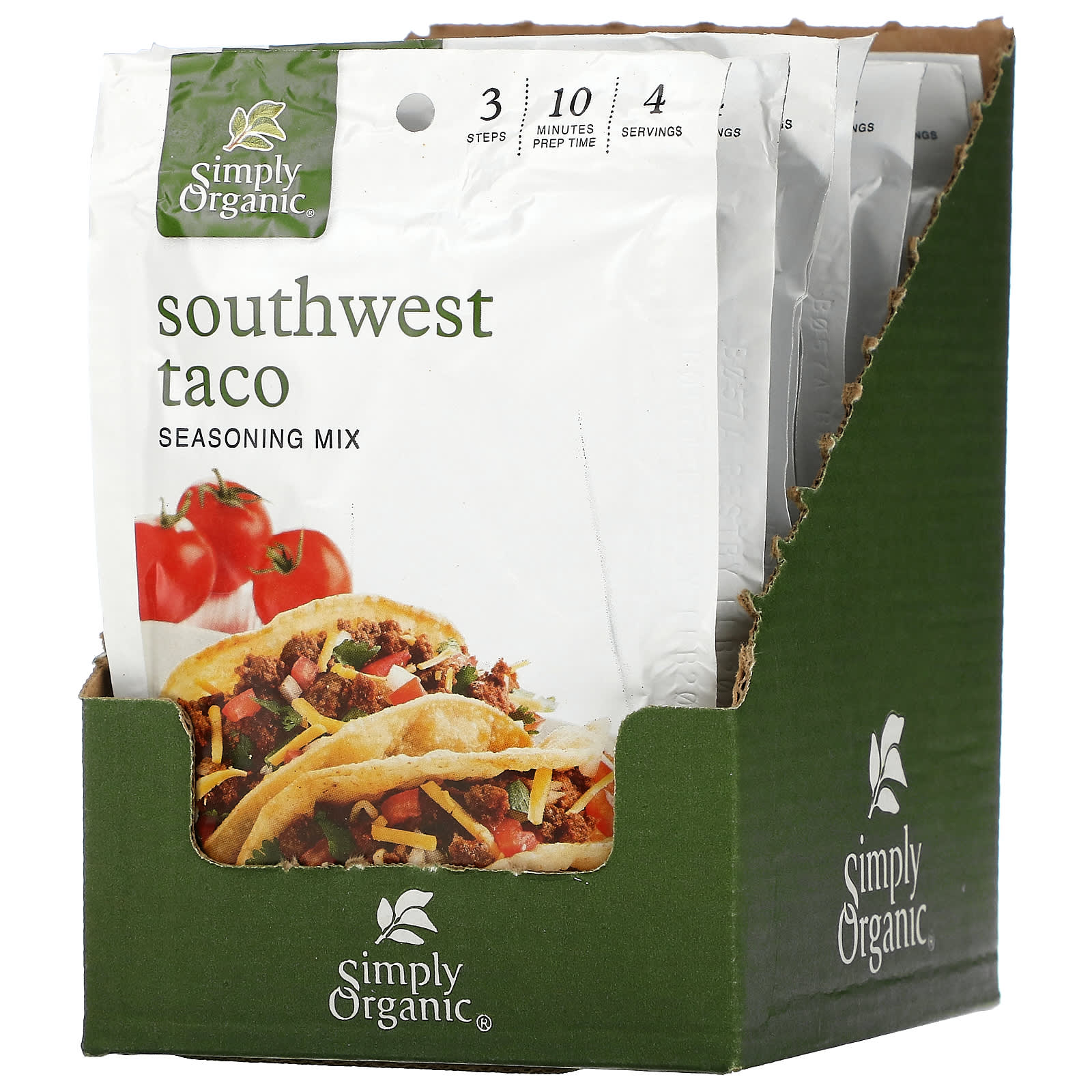 Simply Organic-Southwest Taco Seasoning Mix-12 Packets-1.13 oz (32 g) Each