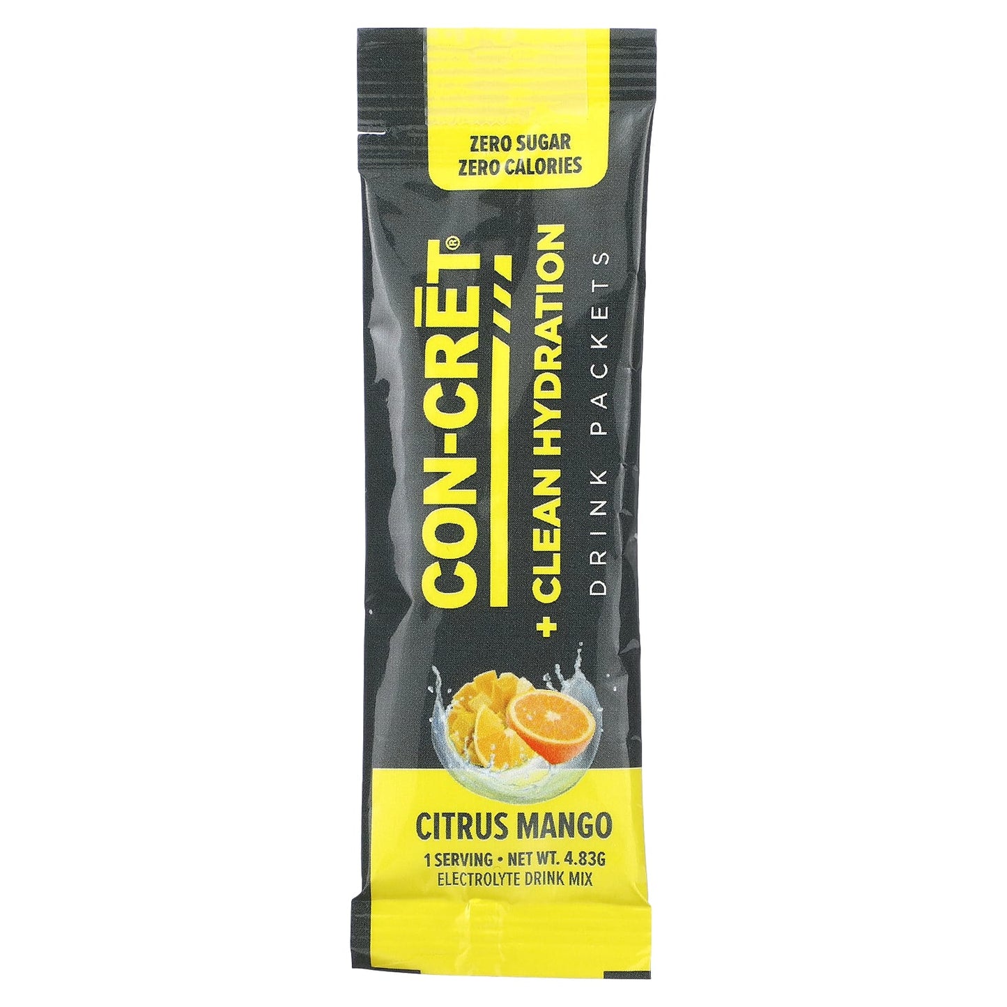 Con-Cret, Clean Hydration Drink Packets, Sugar-Free, Citrus Mango, 14 Packets, 0.19 oz (4.83 g) Each