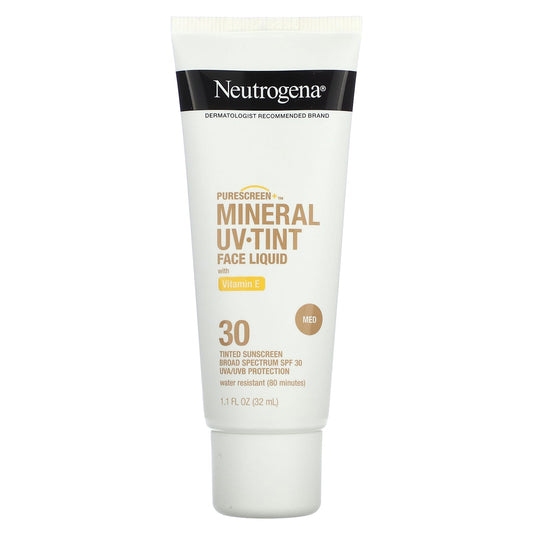 Neutrogena-Purescreen+ Mineral UV Tint Face Liquid with Vitamin E-Medium-SPF 30-1.1 fl oz (32 ml)