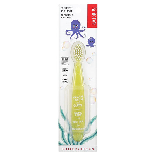 RADIUS-Totz Toothbrush-18 Months +-Extra Soft-Yellow-1 Toothbrush