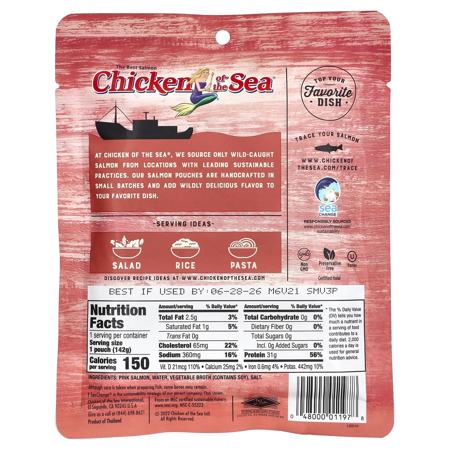 Chicken of the Sea, Wild-Alaskan Pink Salmon, 5 oz (142 g)