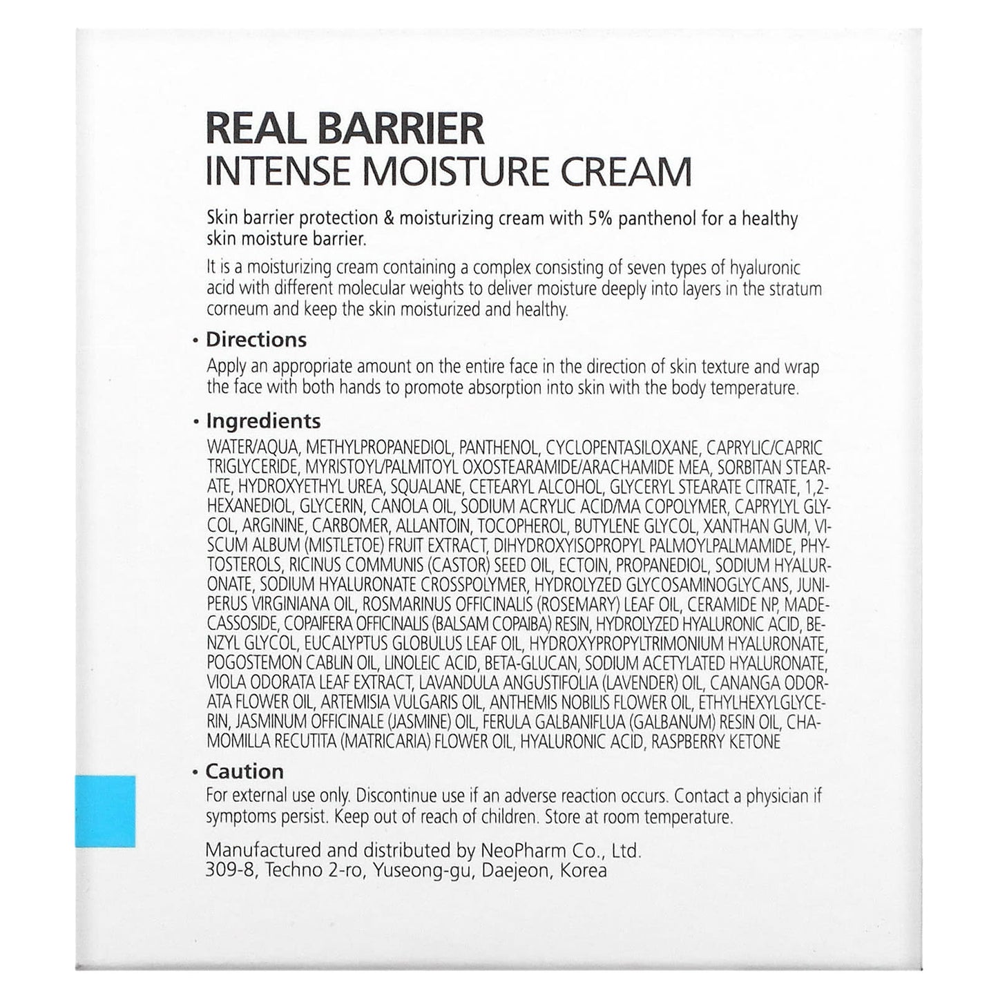 Real Barrier, Intense Moisture Cream, 1.69 fl oz (50 ml)