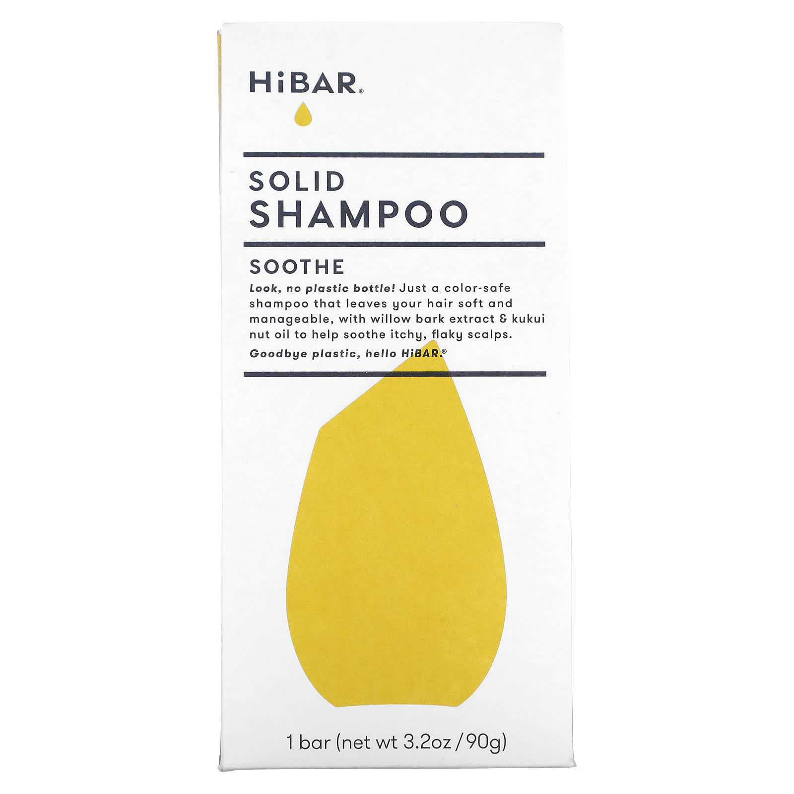 HiBAR-Solid Shampoo-Soothe-1 Bar-3.2 oz (90 g)