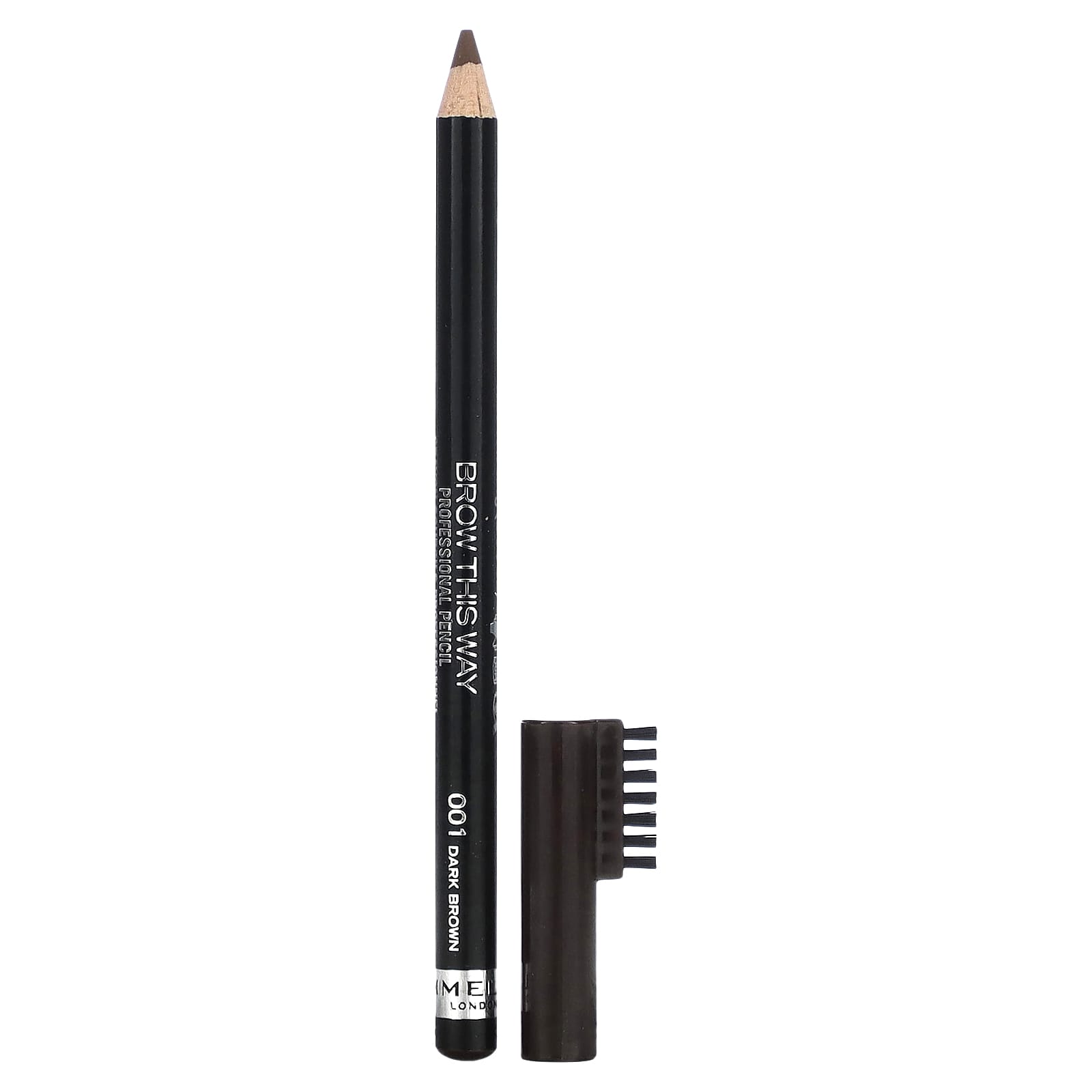 Rimmel London-Brow This Way-Professional Eyebrow Pencil-001 Dark Brown-0.05 oz (1.4 g)