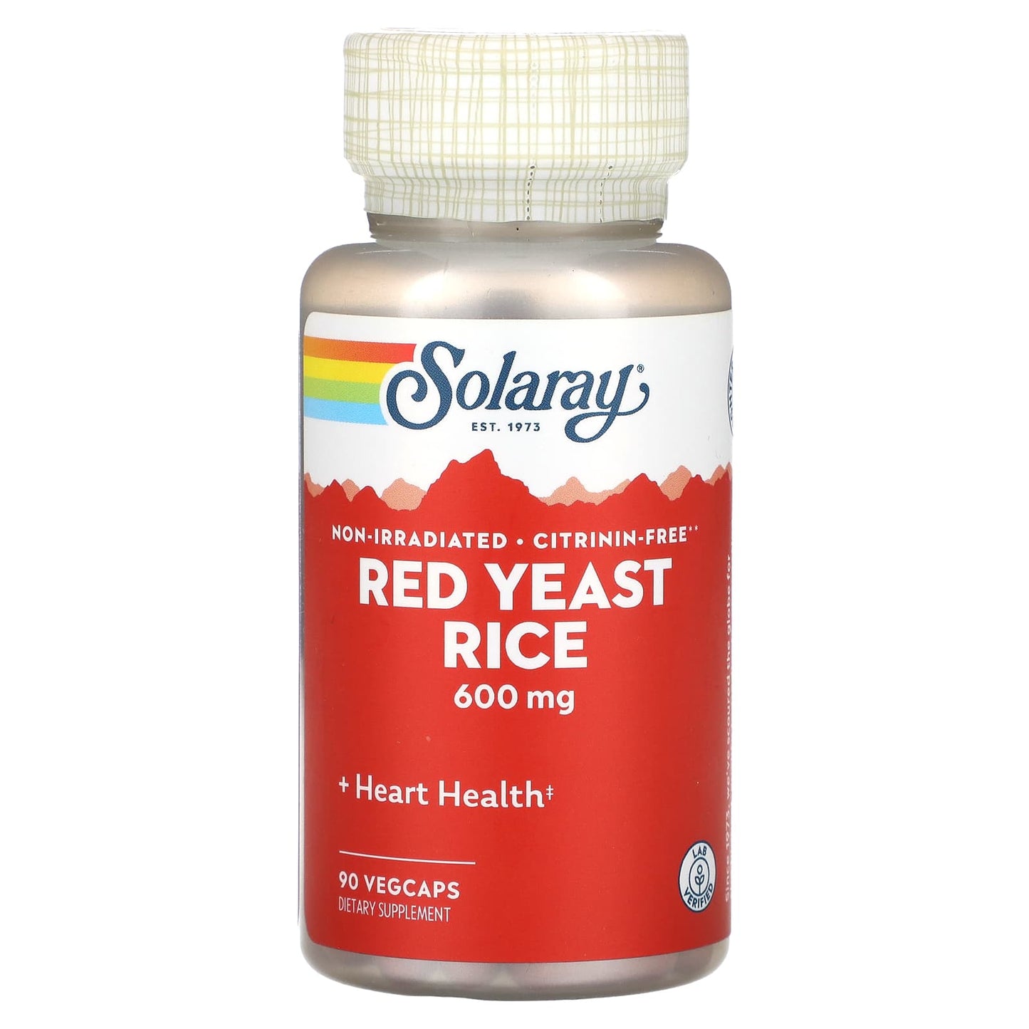 Solaray-Red Yeast Rice-600 mg-90 VegCaps