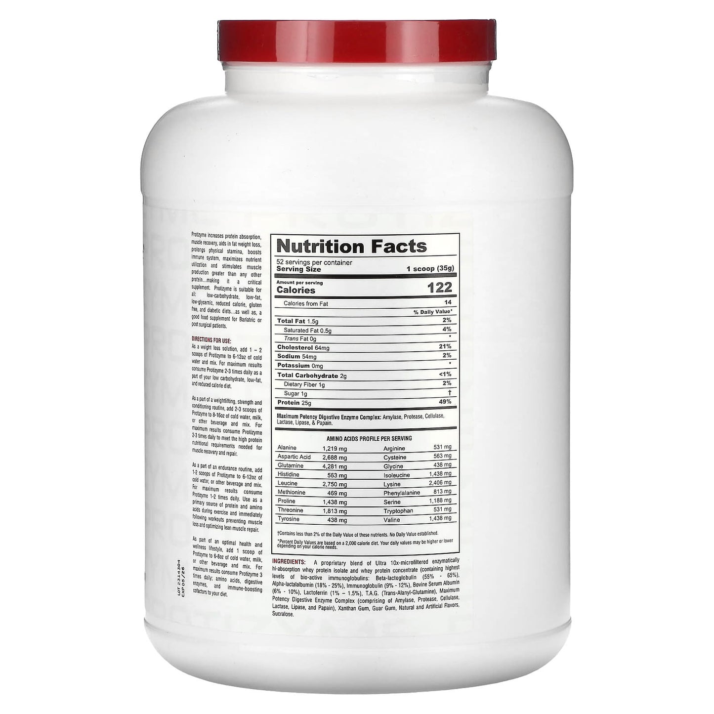 Metabolic Nutrition, Protizyme, Specialized Designed Protein, Strawberry Creme, 4 lb (1,820 g)