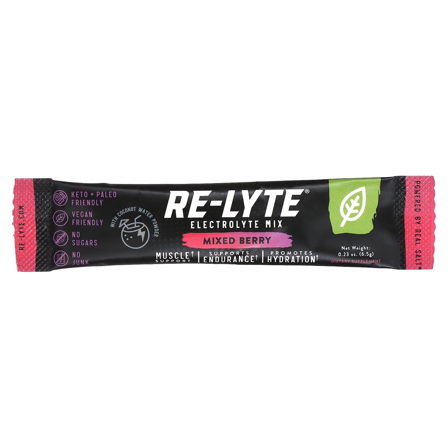 Redmond Trading Company, Re-Lyte Electrolyte Mix, Mixed Berry, 15 Stick Packs, 0.23 oz (6.5 g) Each