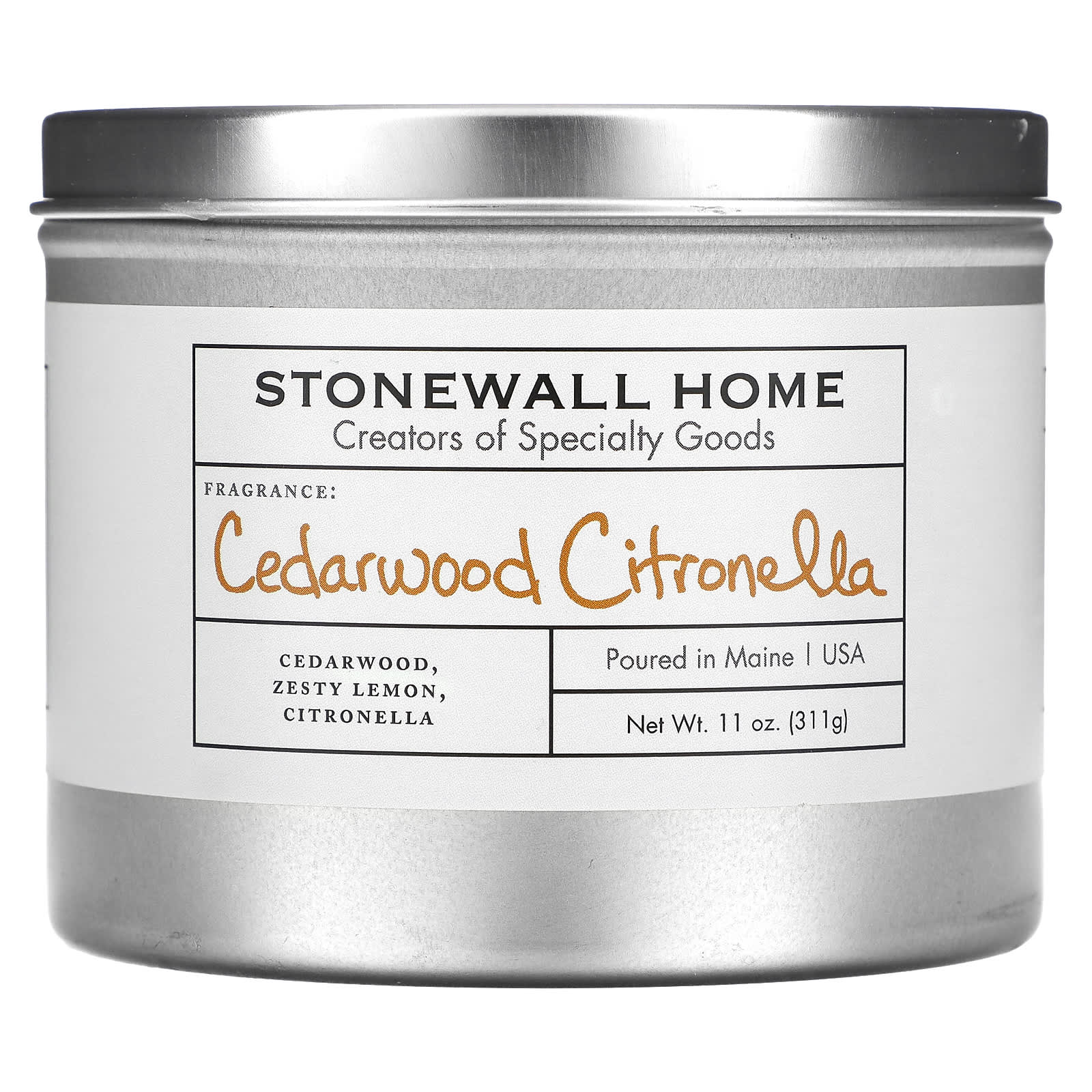 Stonewall Kitchen-Home Candle-Cedarwood Citronella-11 oz (311 g)