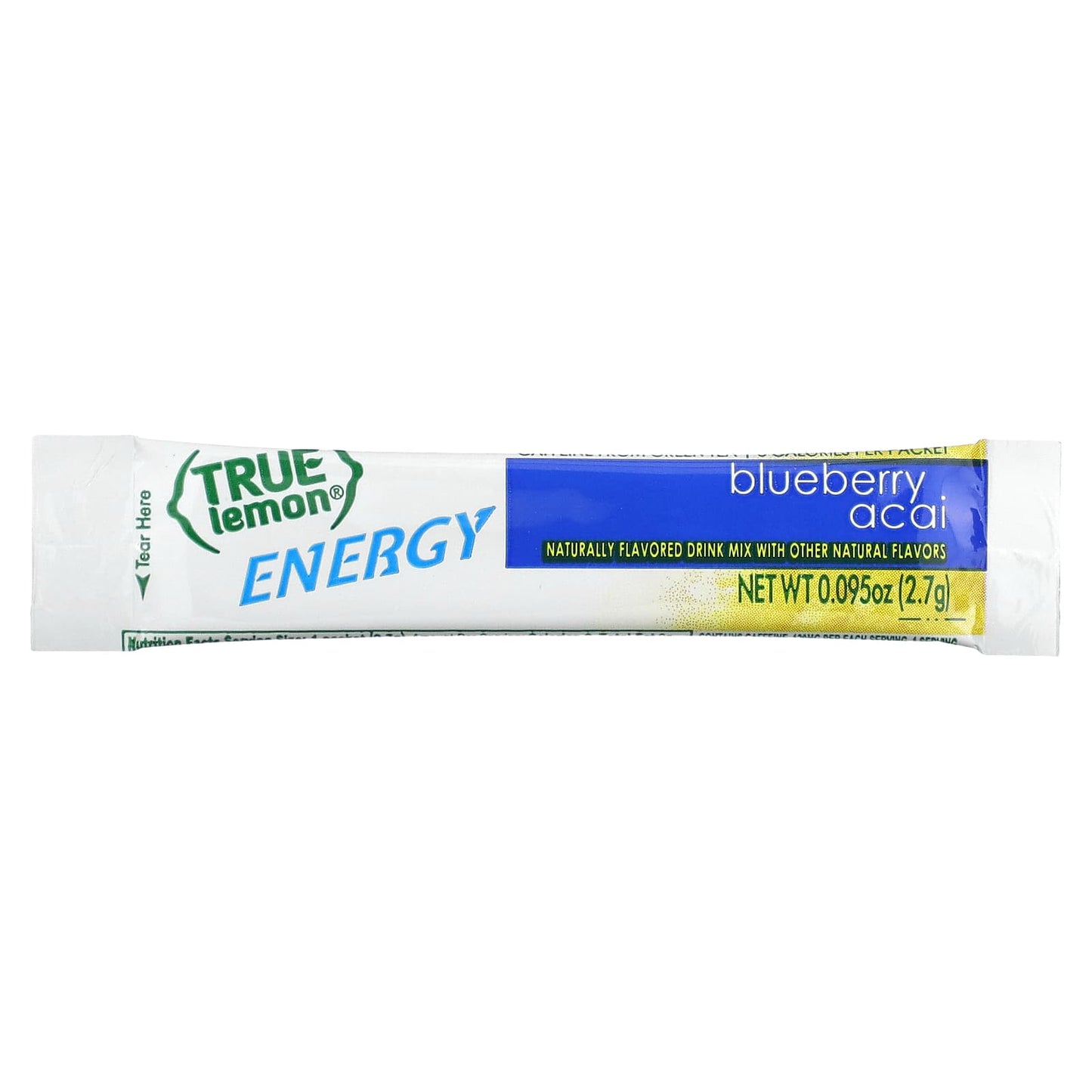 True Citrus, True Lemon, Energy, Blueberry Acai, 6 Packets, 0.095 oz (2.7 g) Each