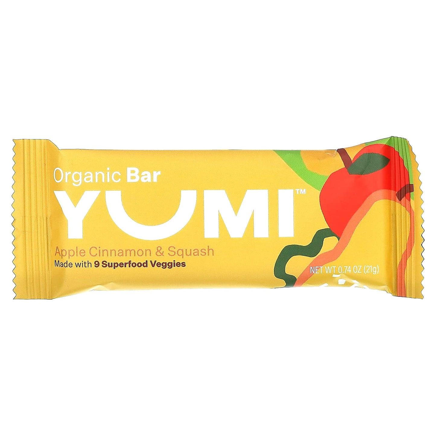 Yumi, Organic Bar, Toddler, Apple Cinnamon & Squash, 5 Bars, 0.74 oz (21 g) Each