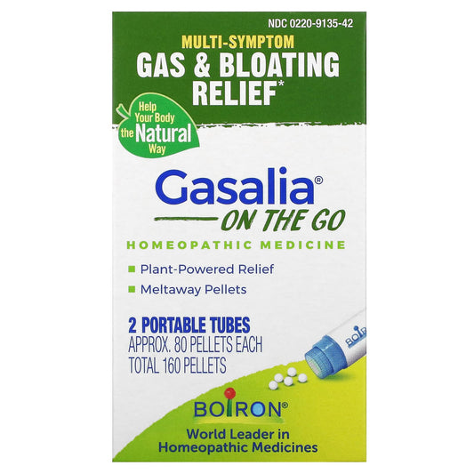 Boiron-Gasalia On The Go-2 Portables Tubes-Approx. 80 Pellets Each