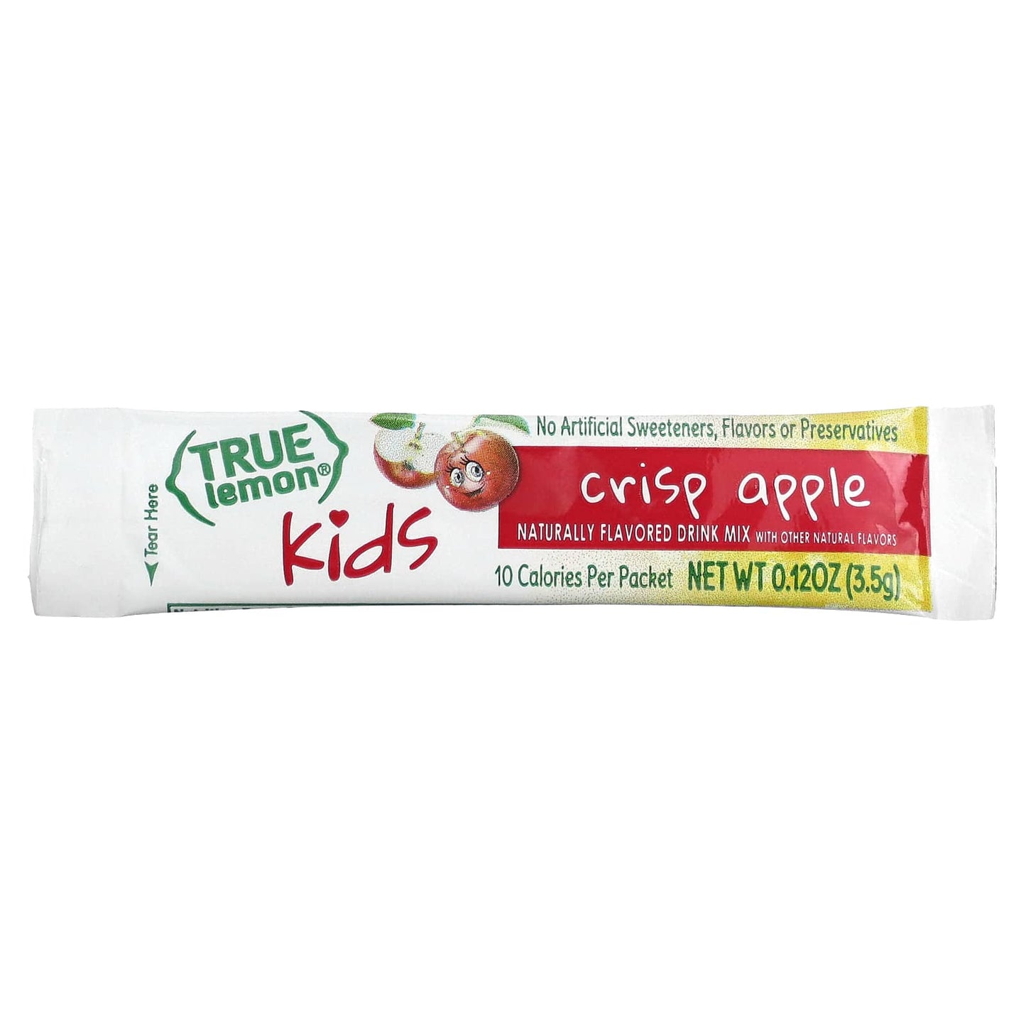 True Citrus, True Lemon, Kids Drink Mix, Crisp Apple, 10 Packets, 0.12 oz (3.5 g) Each