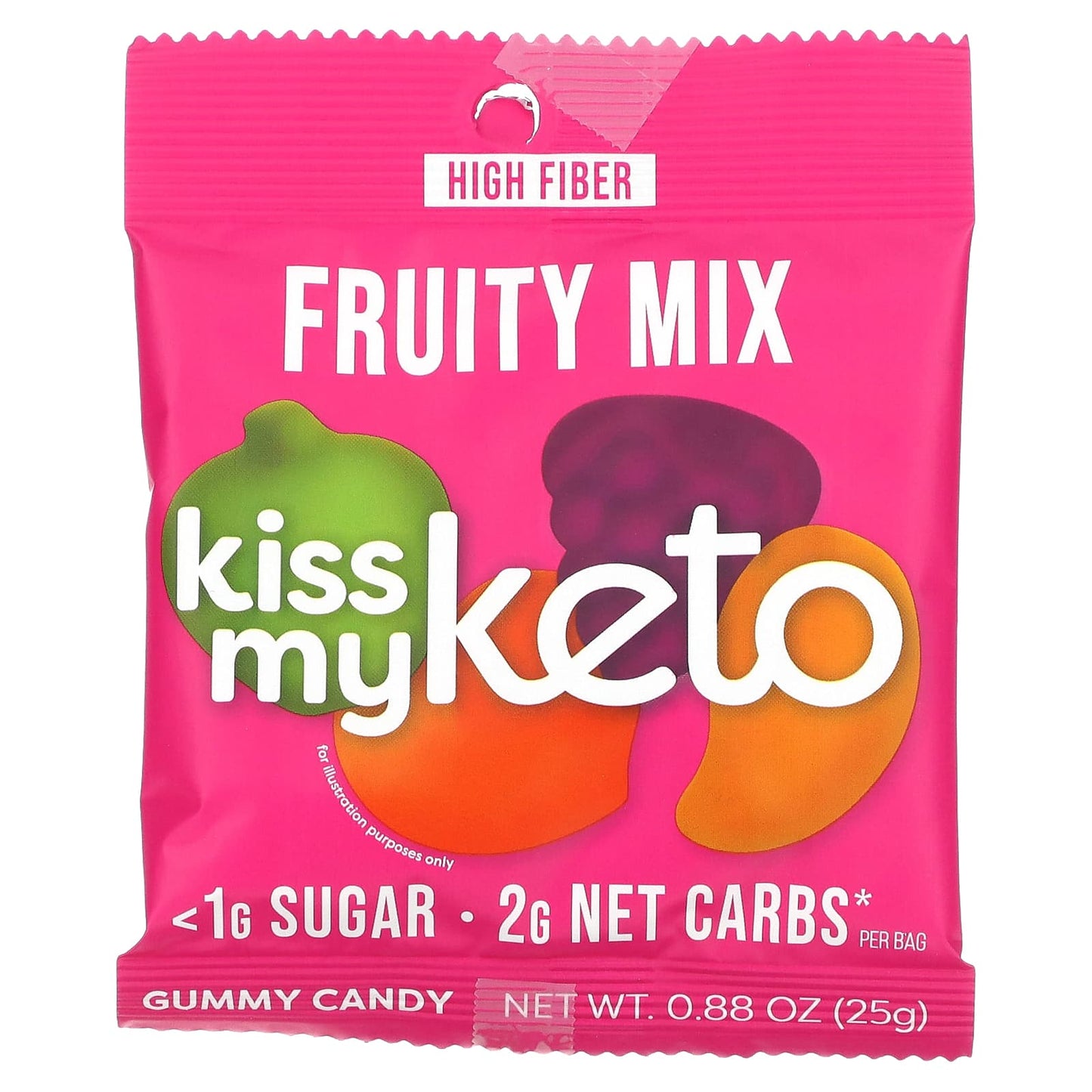 Kiss My Keto, Gummy Candy, Fruity Mix, 8 Bags, 0.88 oz (25 g) Each