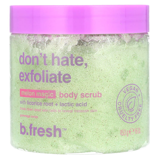 b.fresh-Body Scrub With Licorice Root & Lactic Acid-Melon Magic-16 oz (453 g)