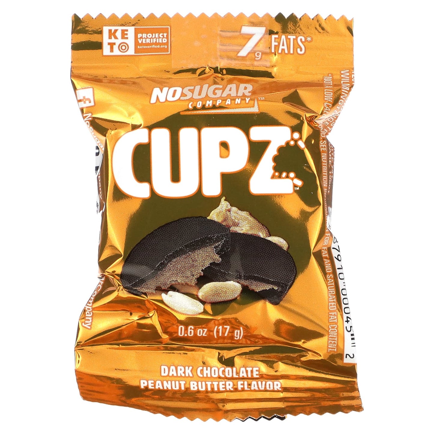 No Sugar Company, Cupz, Dark Chocolate Peanut Butter, 30 Cupz, 0.6 oz (17 g) Each