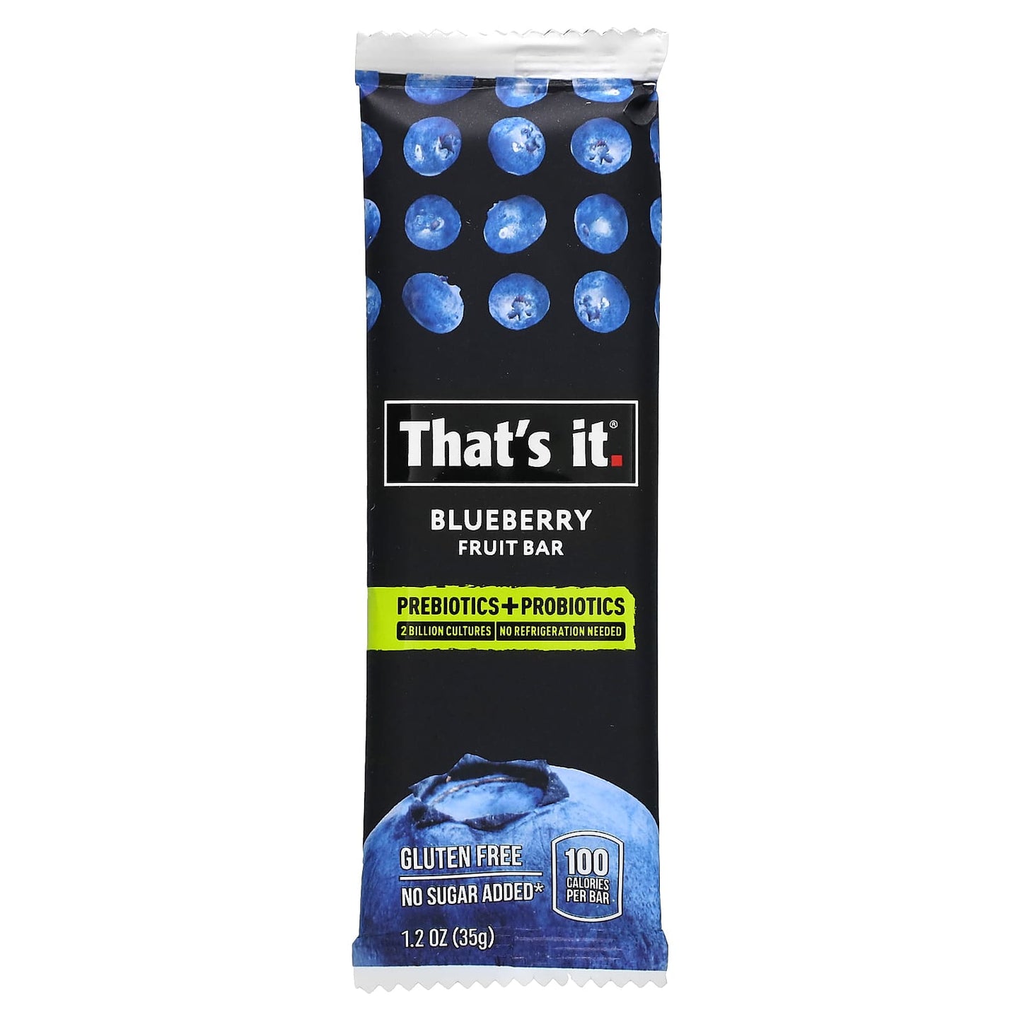 That's It, Prebiotics + Probiotics Fruit Bar, Blueberry, 12 Bars, 1.2 oz (35 g) Each