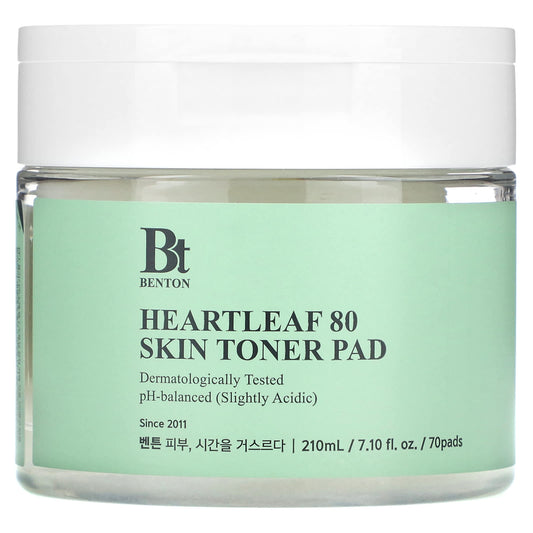 Benton-Heartleaf 80-Skin Toner Pad-70 Pads-7.1 fl oz (210 ml)