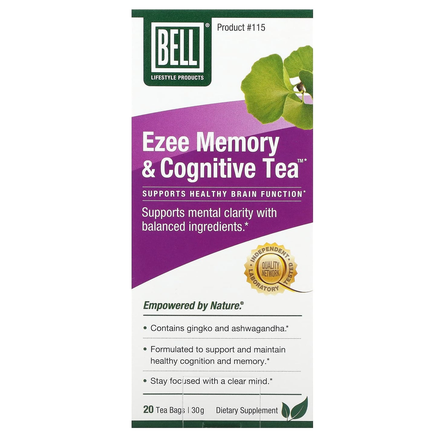 Bell Lifestyle-Ezee Memory & Cognitive Tea-20 Tea Bags (30 g)