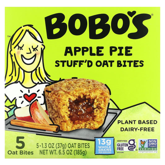 Bobo's Oat Bars-Stuff'd Oat Bites-Apple Pie-5 Bites-1.3 oz (37 g) Each