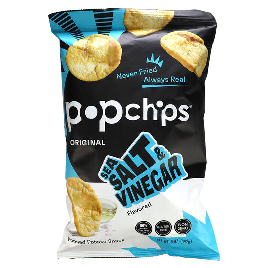 Popchips-Popped Potato Chips-Original-Sea Salt & Vinegar-5 oz (142 g)