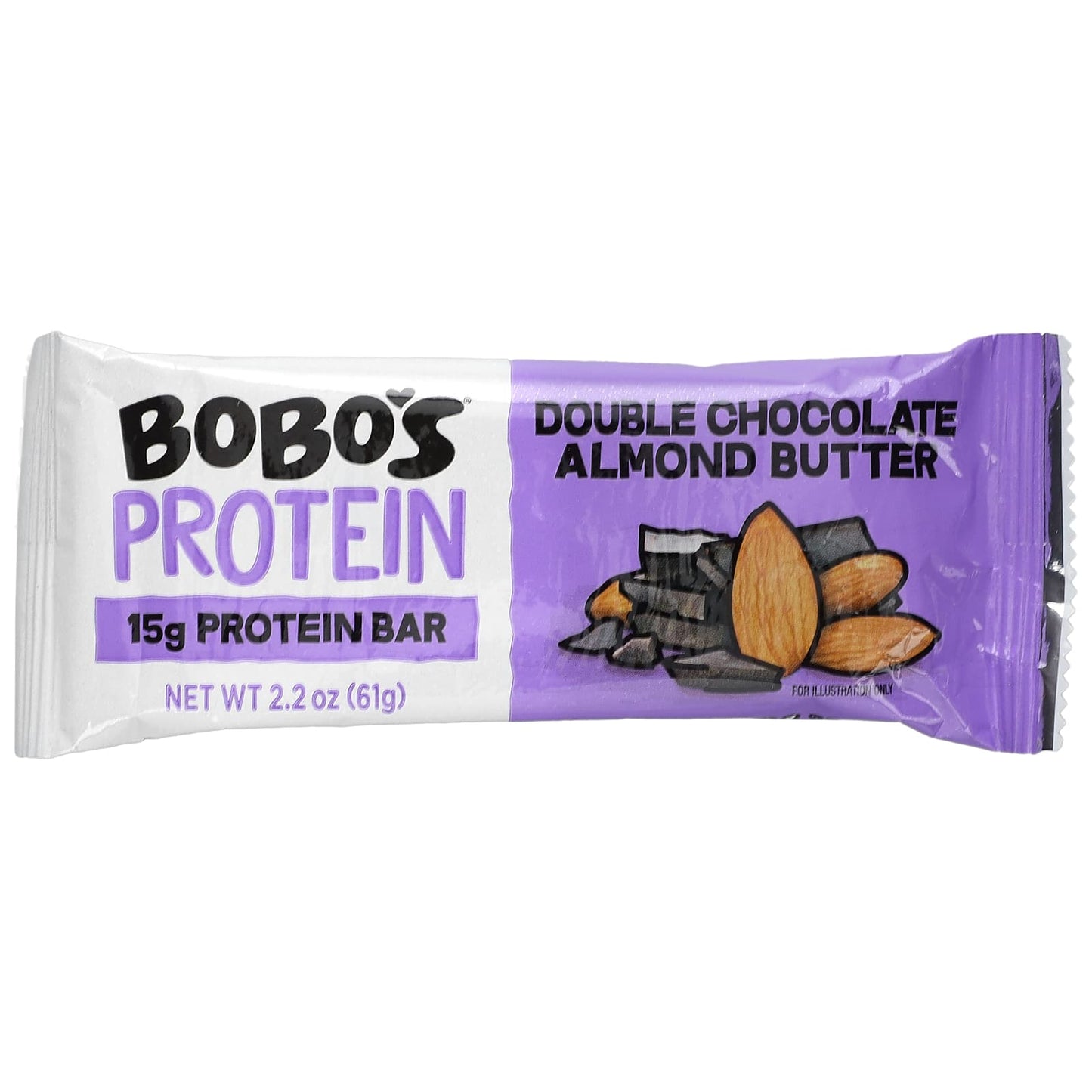 Bobo's Oat Bars, Protein Bars, Double Chocolate Almond Butter , 12 Bars, 2.2 oz (61 g) Each