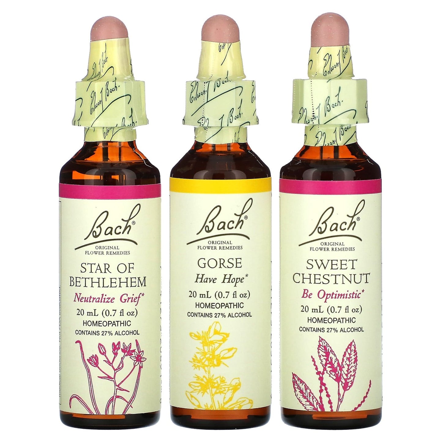 Bach, Hope & Joy Comfort Kit, 3 Droppers, 0.7 fl oz (20 ml) Each