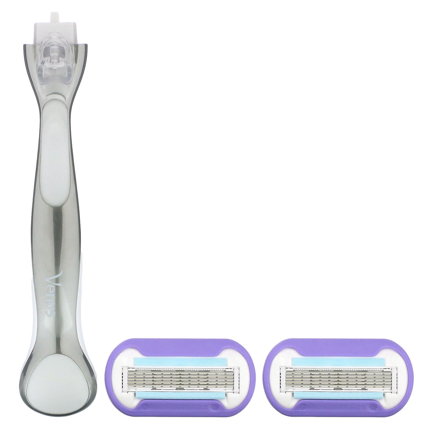 Gillette, Venus, Deluxe Smooth Platinum, 1 Razor, 2 Cartridges