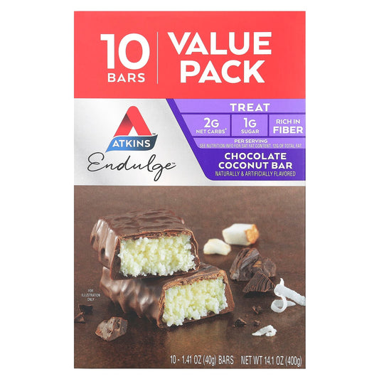 Atkins-Endulge-Chocolate Coconut Bar-10 Bars-1.41 oz (40 g) Each