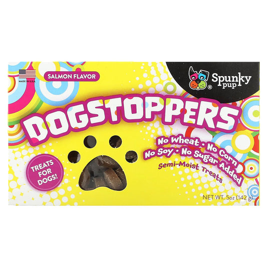 Spunky Pup-DogStoppers-Treats for Dogs-Salmon-5 oz (142 g)