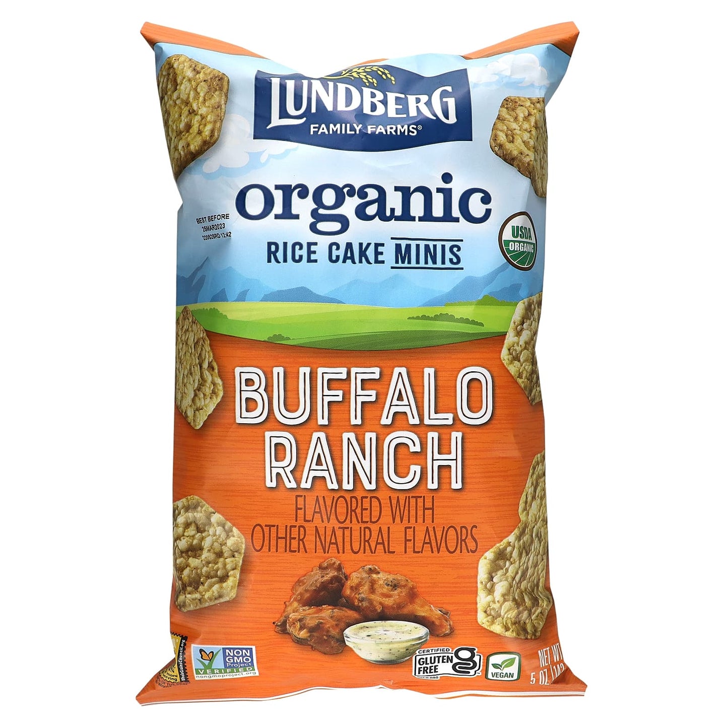 Lundberg-Organic Rice Cake Minis-Buffalo Ranch-5 oz (142 g)