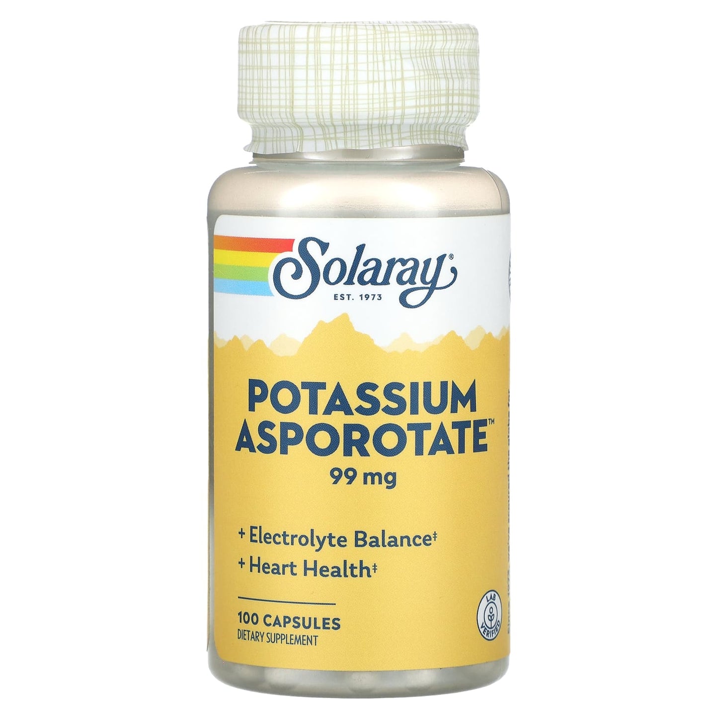 Solaray-Potassium Asporotate-99 mg-100 Capsules