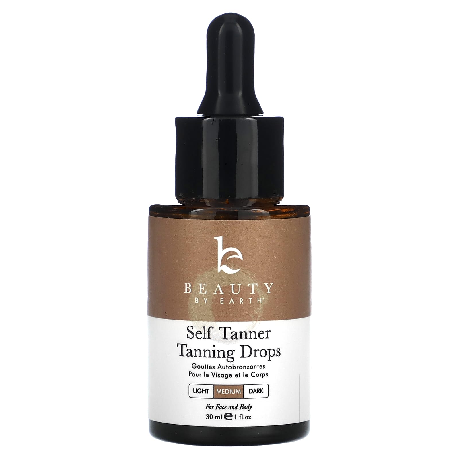 Beauty By Earth-Self Tanner Tanning Drops-Medium -1 fl oz (30 ml)