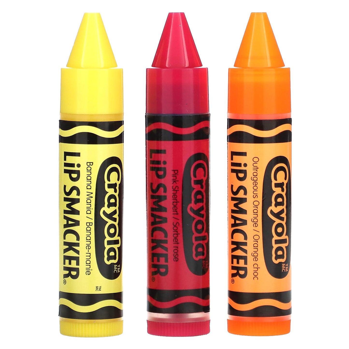 Lip Smacker-Crayola-Lip Balm-3 Flavors-3 Pieces-0.14 oz (4 g) Each