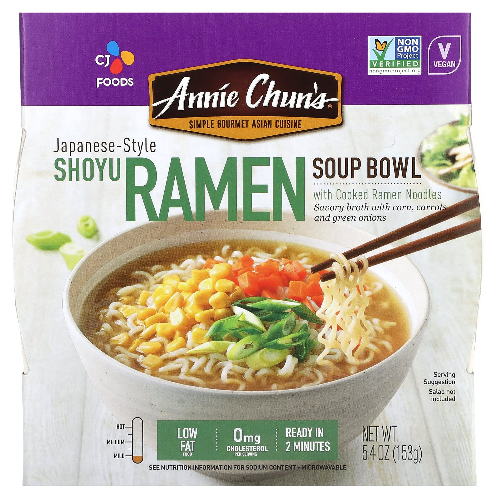 Annie Chun's-Japanese-Style-Ramen Soup Bowl-Shoyu-Mild-5.4 oz (153 g)