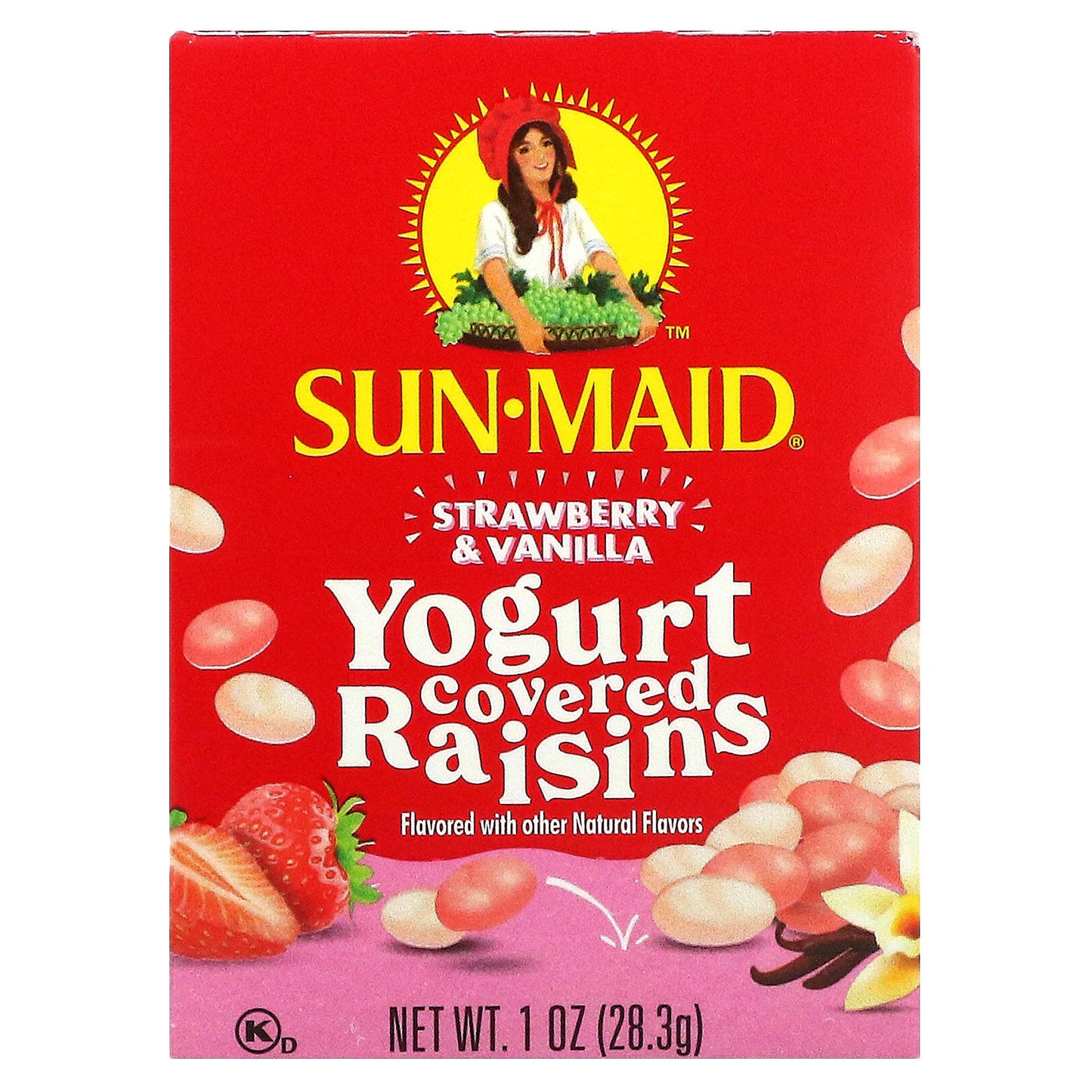 Sun-Maid, Yogurt Covered Raisins, Strawberry & Vanilla,  6 Boxes, 1 oz (28.3 g) Each