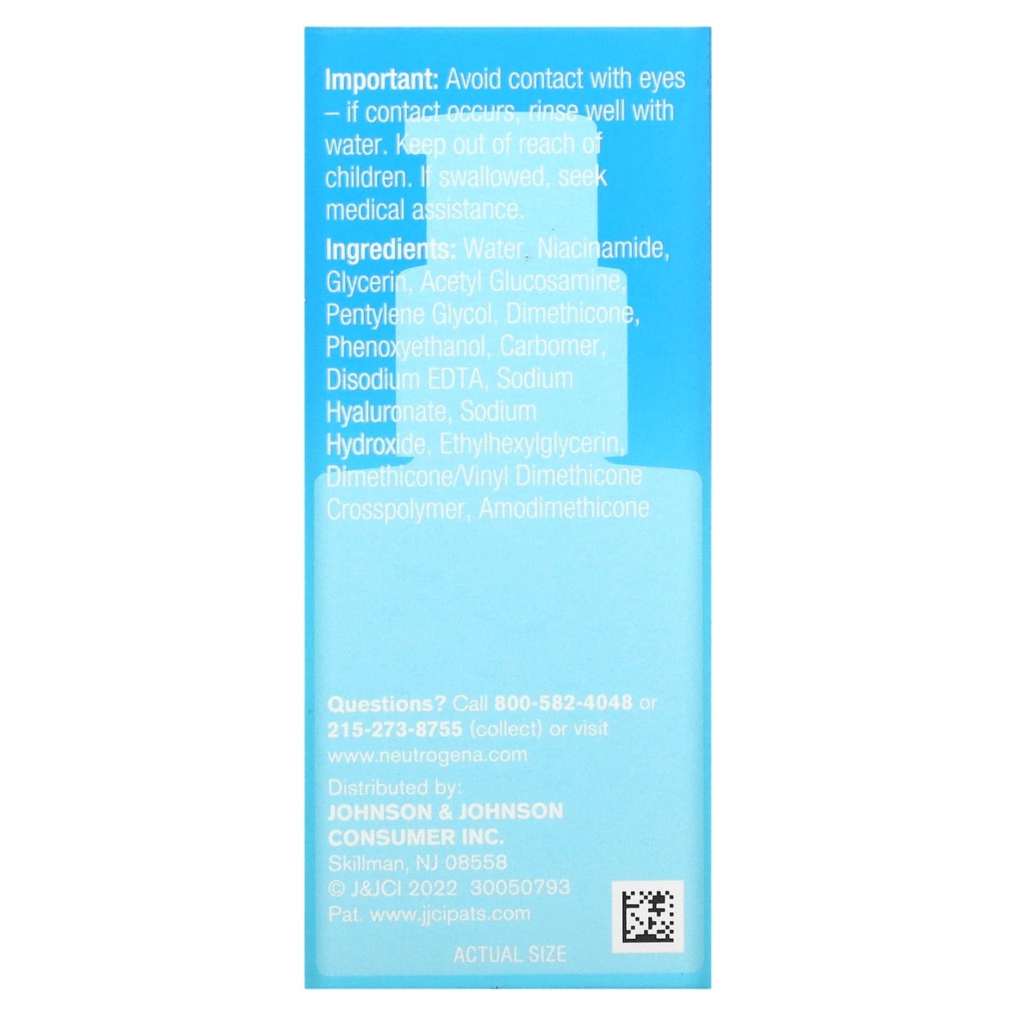 Neutrogena, Hydro Boost + Niacinamide Serum, Fragrance Free , 1.0 fl oz (29 ml)