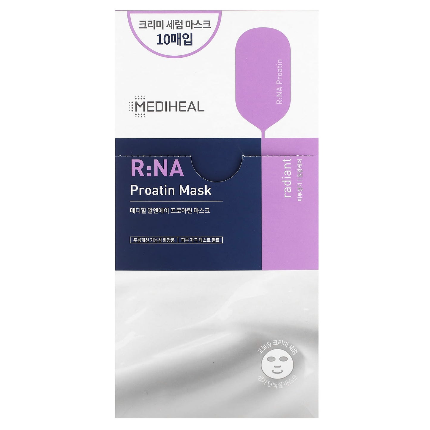 MEDIHEAL, R:NA Proatin Beauty Mask, 10 Sheets, 0.84 fl oz (25 ml) Each