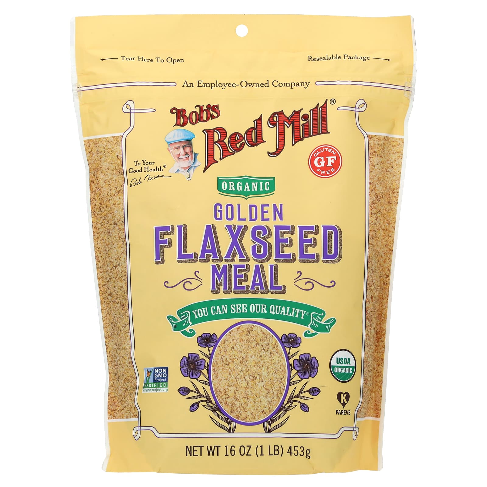 Bob's Red Mill-Organic Golden Flaxseed Meal-16 oz (453 g)