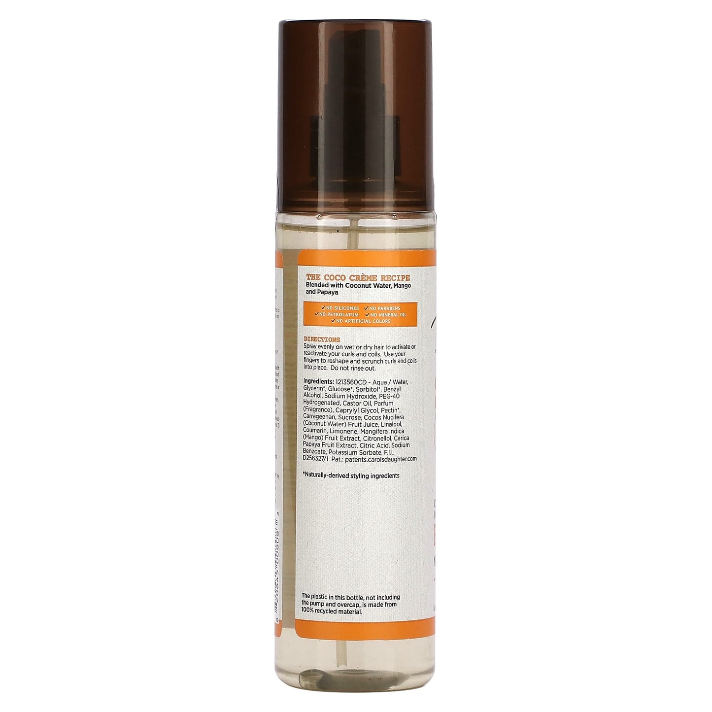 Carol's Daughter, Coco Creme, Curl Perfecting Water Coco Mist, For Very Dry, Curly To Coily Hair, 8.45 fl oz (250 ml)