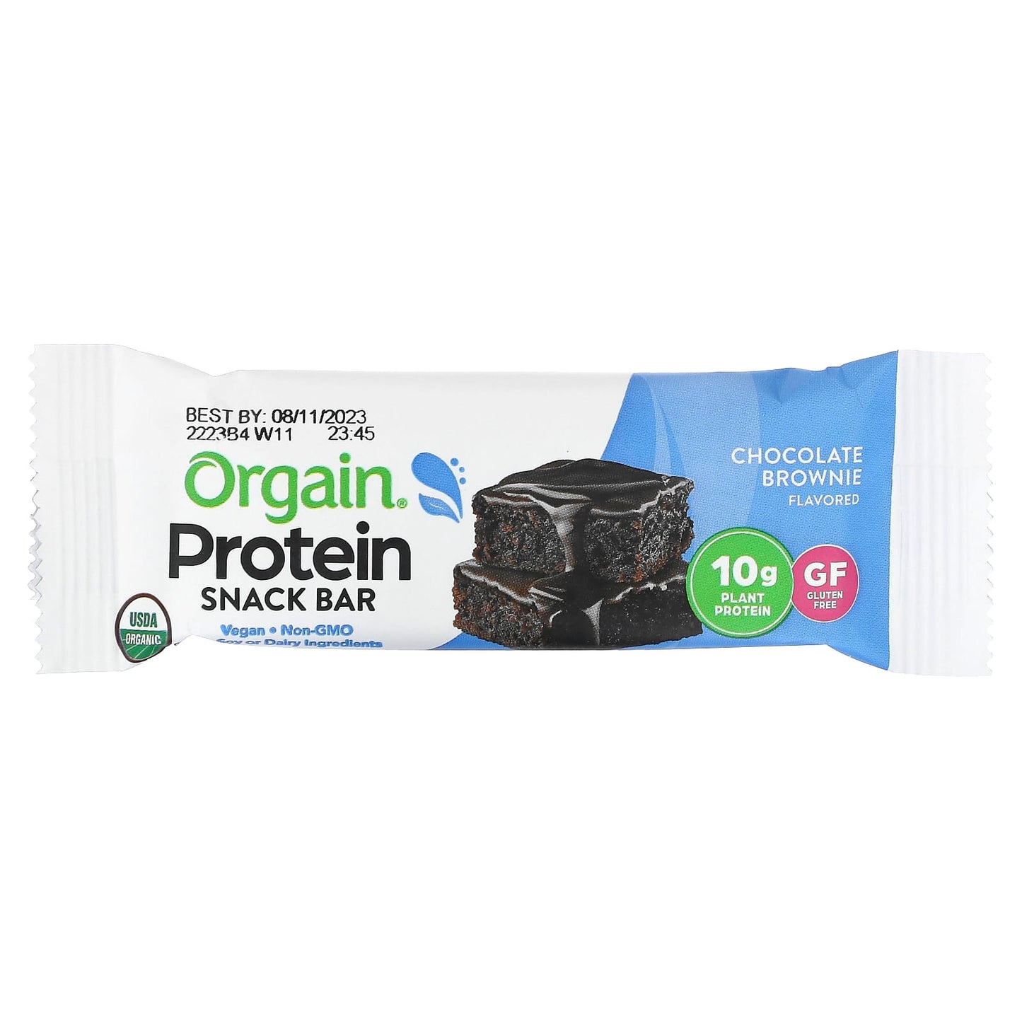 Orgain, Protein Snack Bar, Chocolate Brownie, 12 Bars, 1.41 oz (40 g) Each