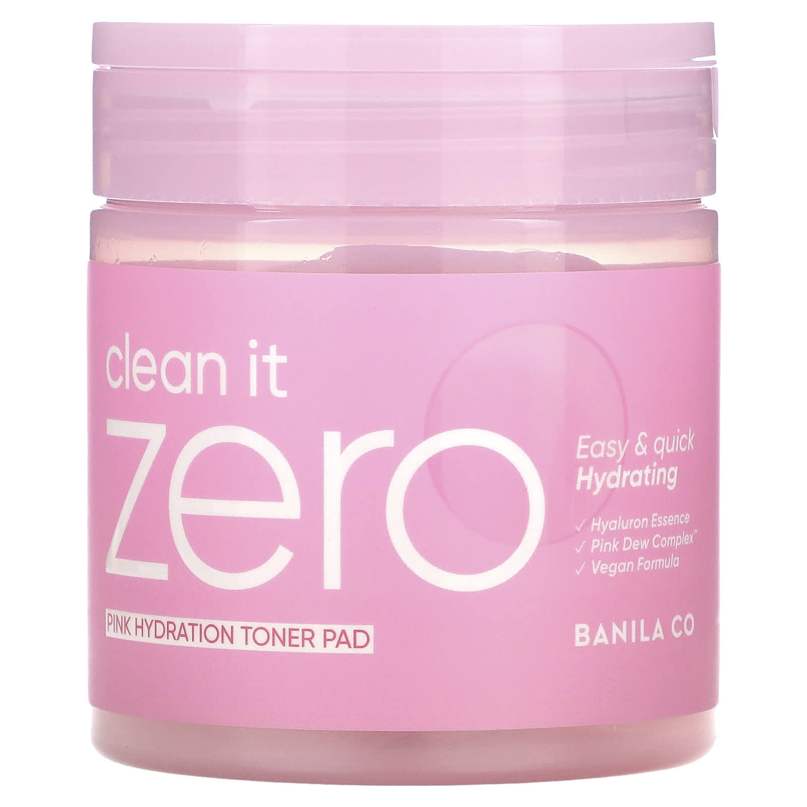 Banila Co-Clean it Zero-Pink Hydration Toner Pad-70 Pads-7.94 fl oz (235 ml)